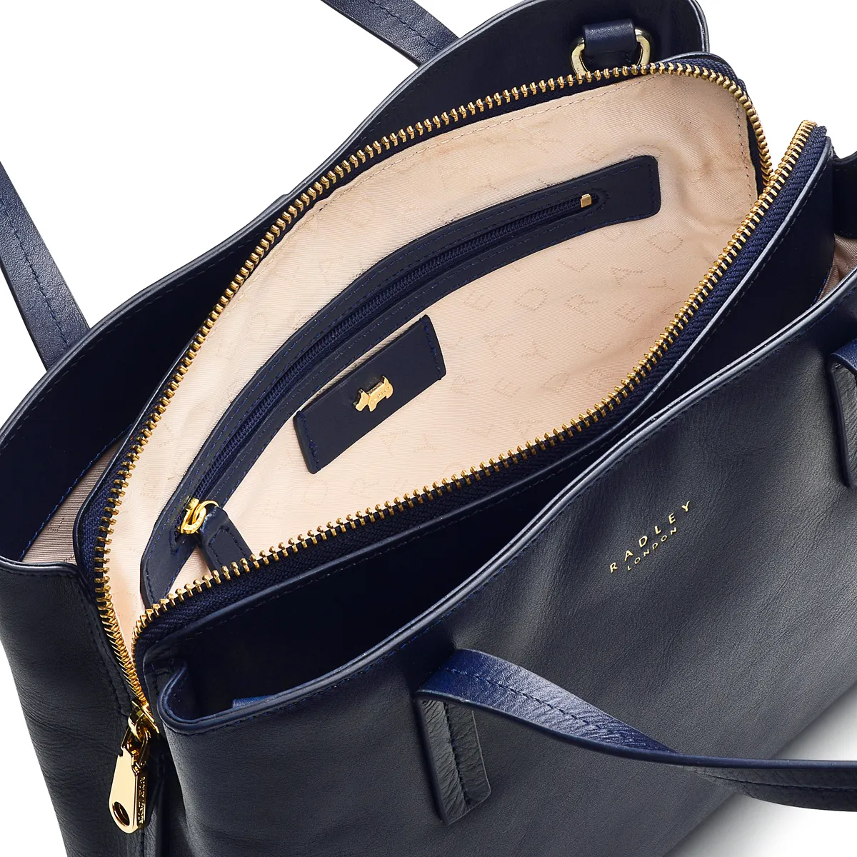 Radley London Dukes Place Medium Zip Top Grab Bag in Navy