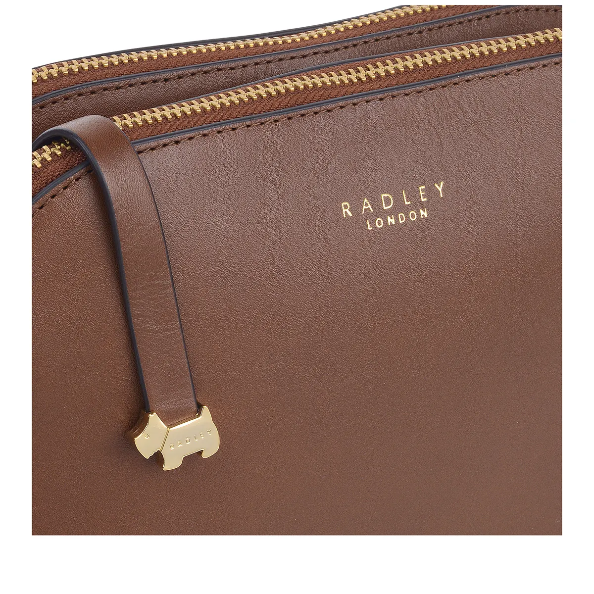 Radley London - Brown Leather Triple Compartment Crossbody