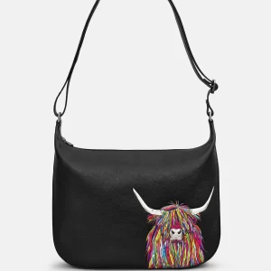 Yoshi Highland Cow Hobo Bag
