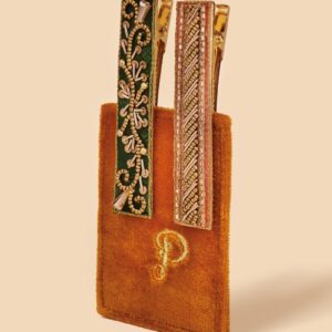 Powder Narrow Jewelled Hair Bar (Set of 2) - Flourish and Stripe, Forest & Petal